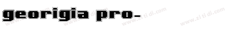 georigia pro字体转换